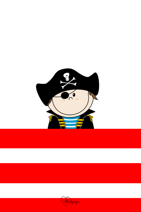 D.I.Y. Stoere verjaardagskaart deurhanger met piraat