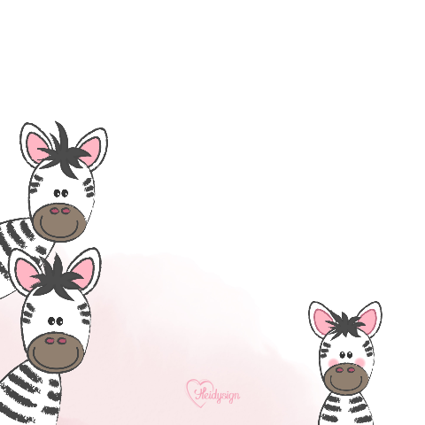 Geboortekaartje meisje zusje roze waterverf en schattige zebra's