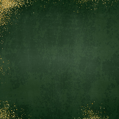 Zakelijke kerstkaart stijlvol klassiek groen met gouden kerstbomen