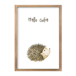 Poster tekening schattige egel Hello cutie